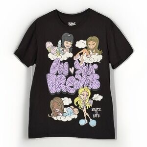 Bratz In My Dreams Graphic T Shirt Y2K Mallcore Pop Culture Black Tee‎ Medium